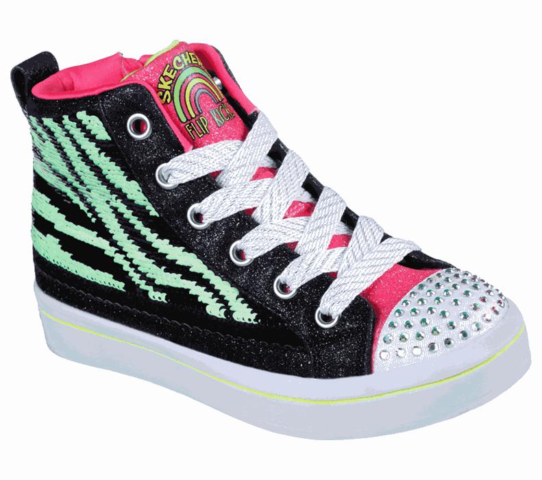 Skechers Flip Kicks: Twi-Lites 2.0 - Neon Muse - Girls Sneakers Black/Pink [AU-IE4703]